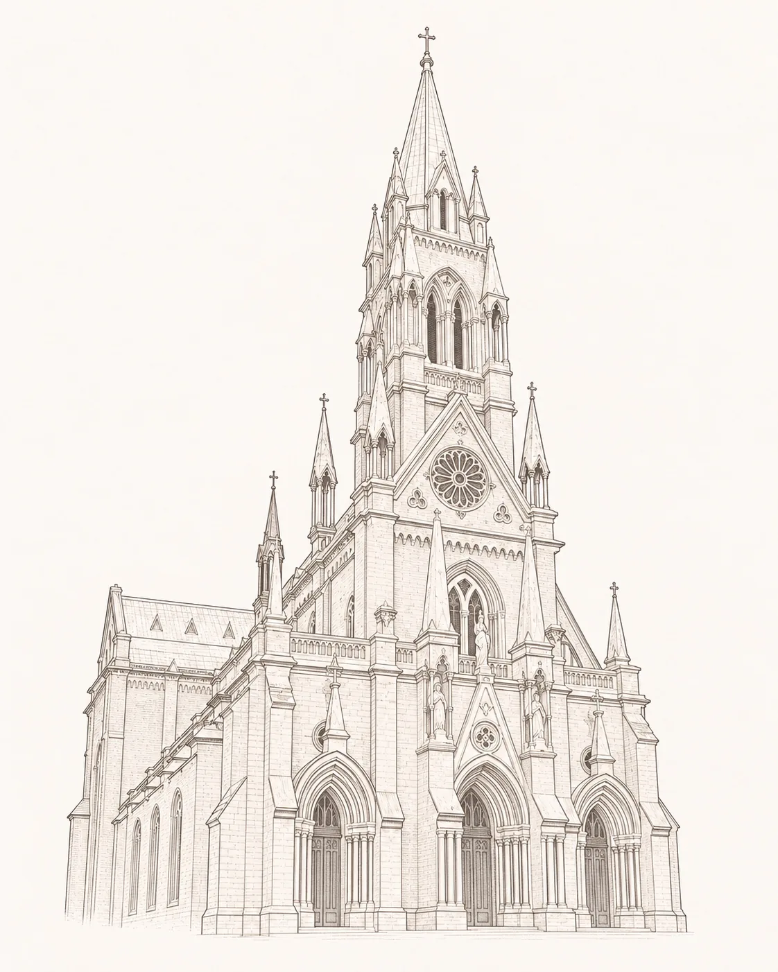 Dibujo de la Iglesia del Carmen
